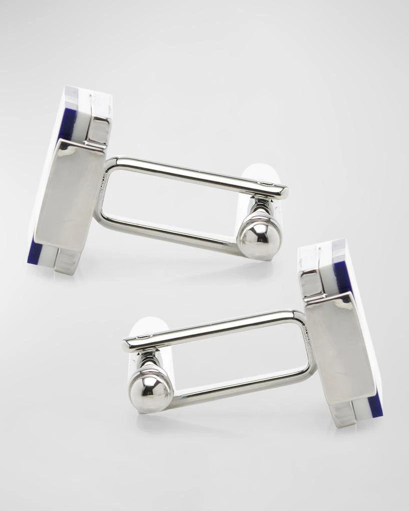 Cufflinks Inc. Men
s Mother-of-Pearl and Blue Lapis Windmill Square Cufflinks 4