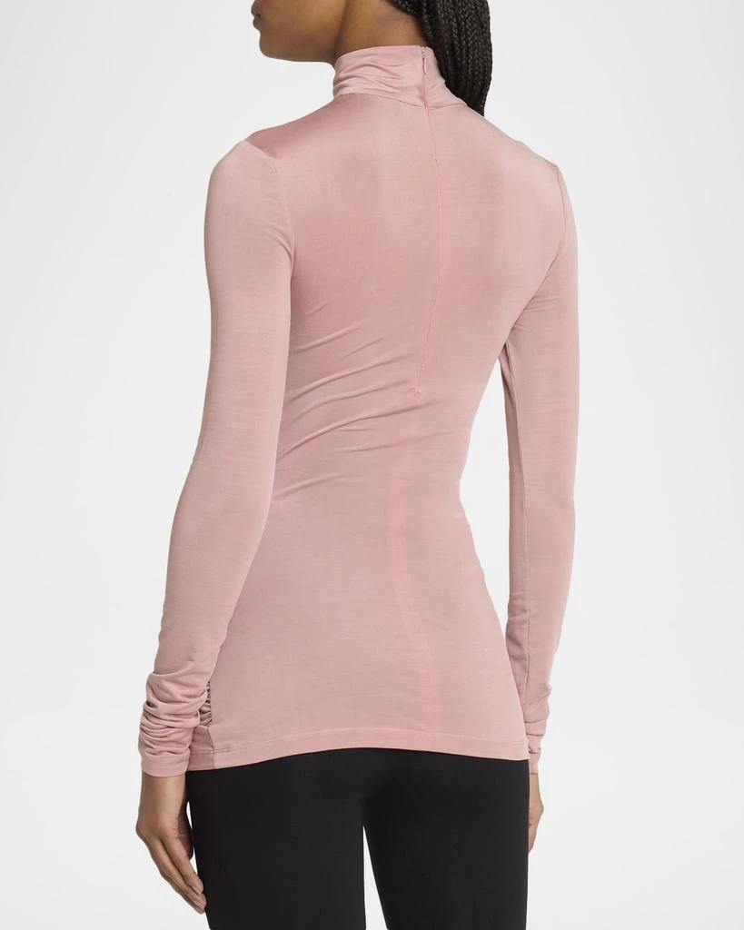 Balmain Gathered Long-Sleeve Turtleneck Top 3