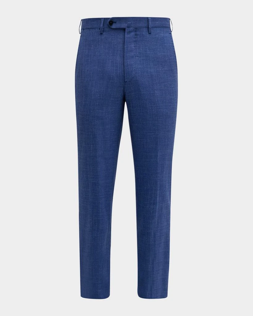 Isaia Men's Cropped Linen-Blend Pants 1