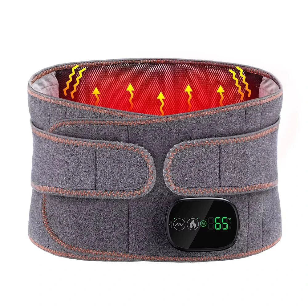ERUULE Heating Vibration Massage Belt with Red Light Hot Compress for Lumbar Support and Waist Care 1