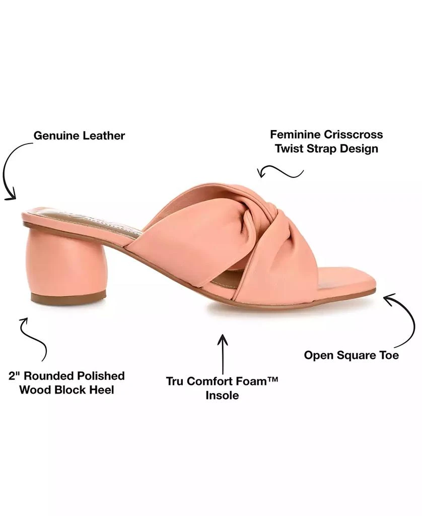 Journee Signature Women's Charlize Twisted Slip On Dress Sandals 6