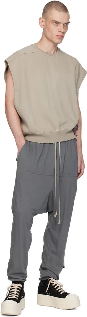 Rick Owens Gray Porterville Prisoner Drawstring Sweatpants 4