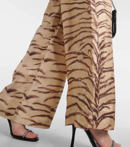Stella McCartney Printed high-rise silk wide-leg pants 5