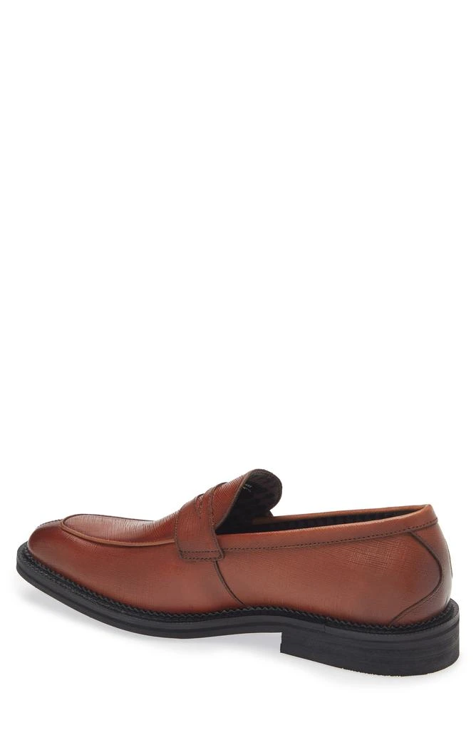 Karl Lagerfeld Paris Apron Toe Saffiano Leather Penny Loafer 2