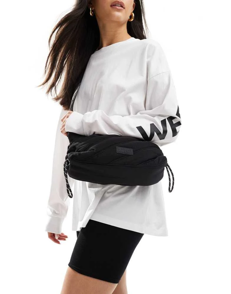 ASOS WEEKEND COLLECTIVE Weekend Collective small quilted bag with toggles in black 3