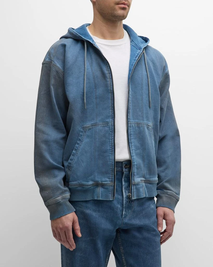 Diesel Men's Track Denim Zip Hoodie 2