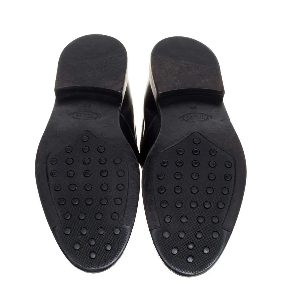 Tod's Tod's Black Leather Penny Slip On Loafers Size 40 6