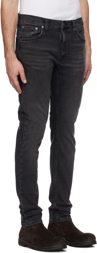 Nudie Jeans Black Lean Dean Jeans