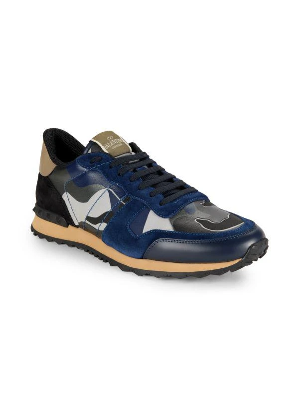 Valentino Camo Leather Running Sneakers 2
