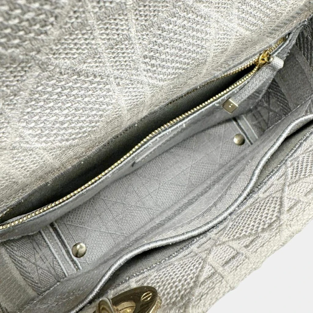Dior Dior Grey Canvas Medium Cannage Lady D-Lite Tote Bag 9