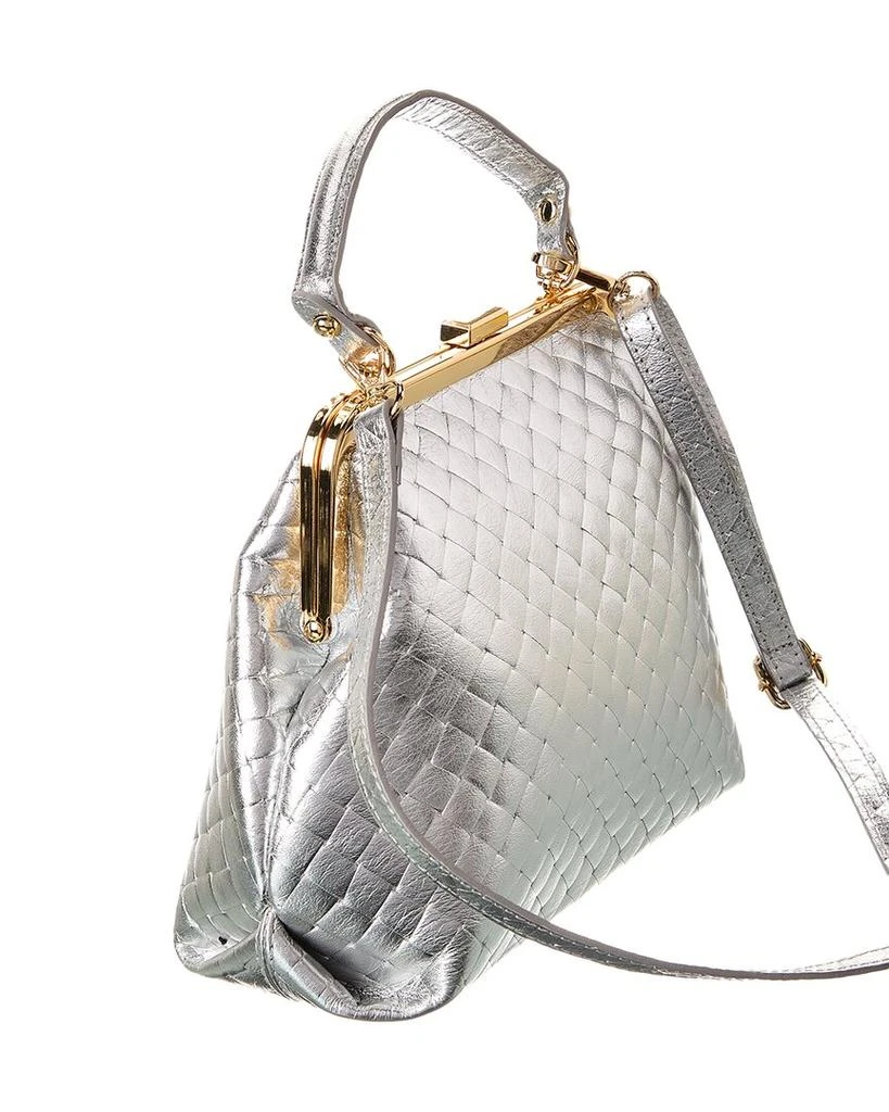 Persaman New York Estelle Kisslock Leather Satchel 3
