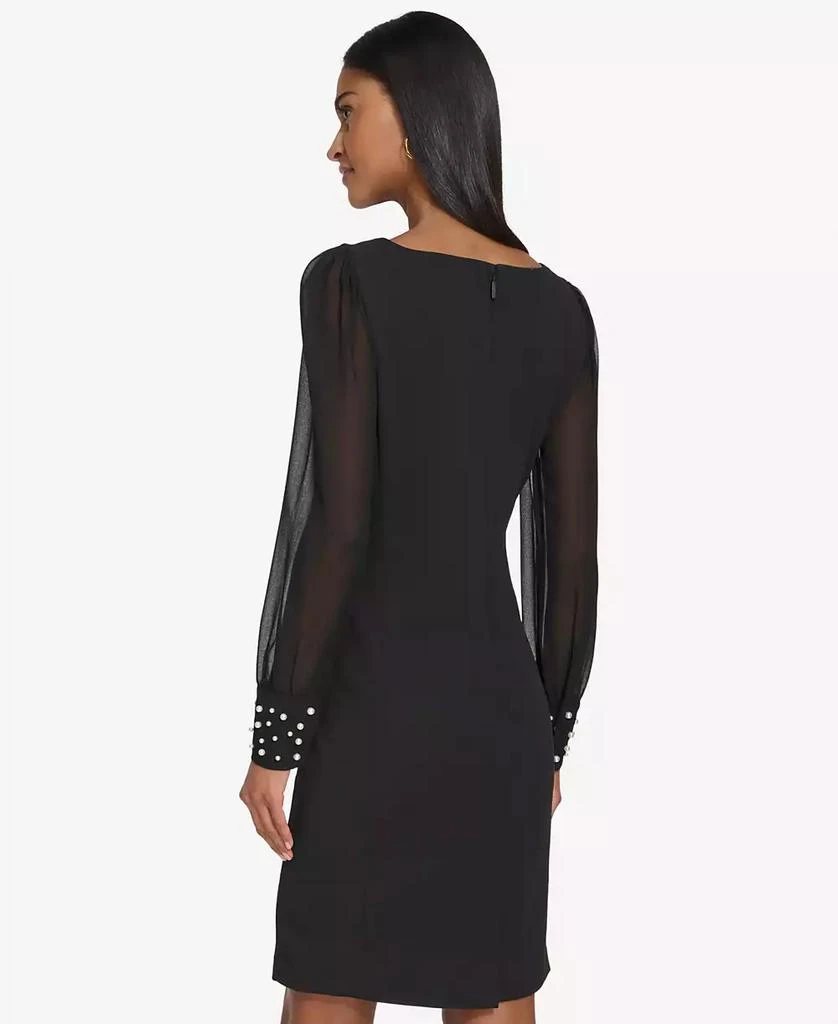 beaded cuff dress ASHLEYlauren 11649 One Shoulder Beaded Feather Gown