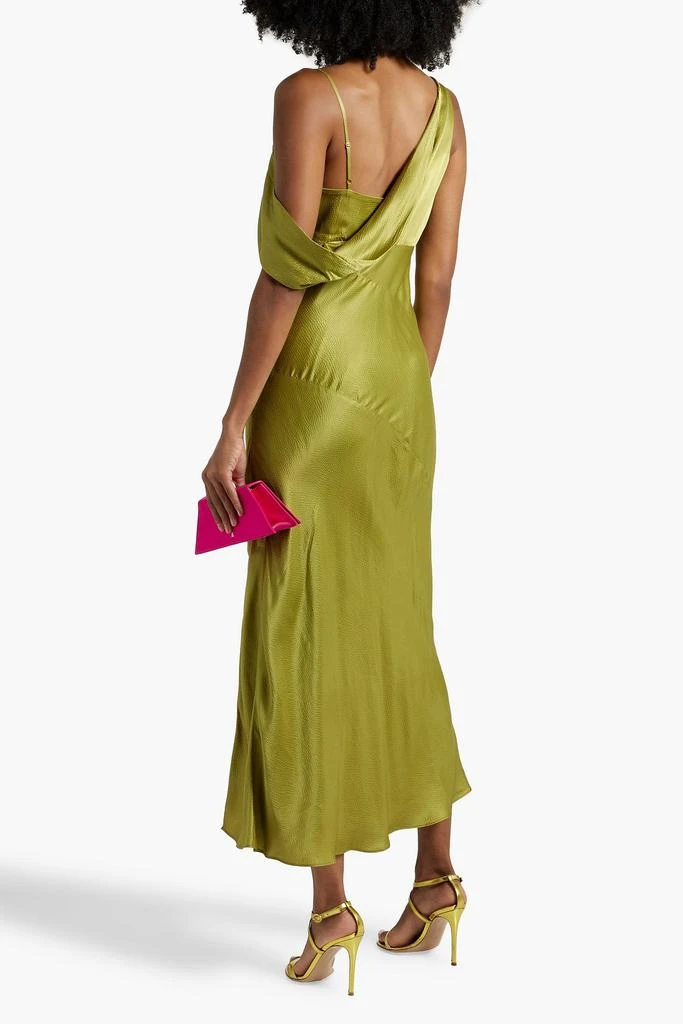 NICHOLAS Draped satin-crepe midi dress 3