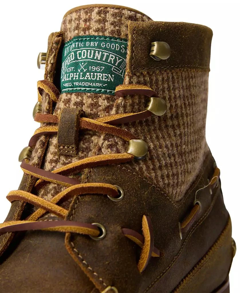 Ralph Lauren Men's Round-Toe Lace-Up Boots 5