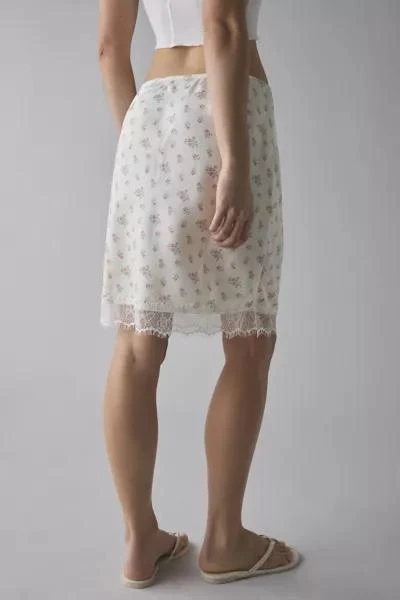 Kimchi Blue Kimchi Blue Addy Lace Trim Satin Slip Midi Skirt 3