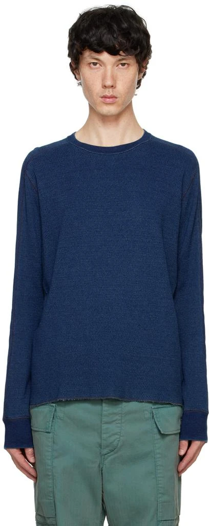 RRL Indigo Jacquard-Knit Sweater 1
