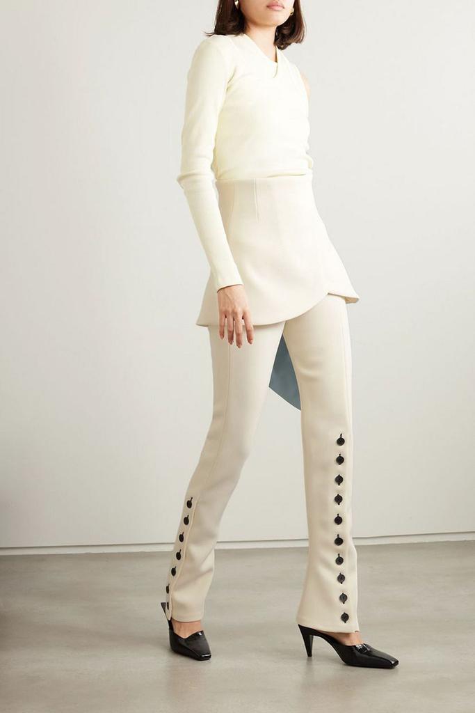 A.W.A.K.E. Mode Basque layered woven flared pants