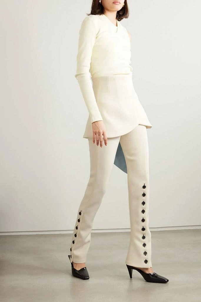 A.W.A.K.E. Mode Basque layered woven flared pants 2