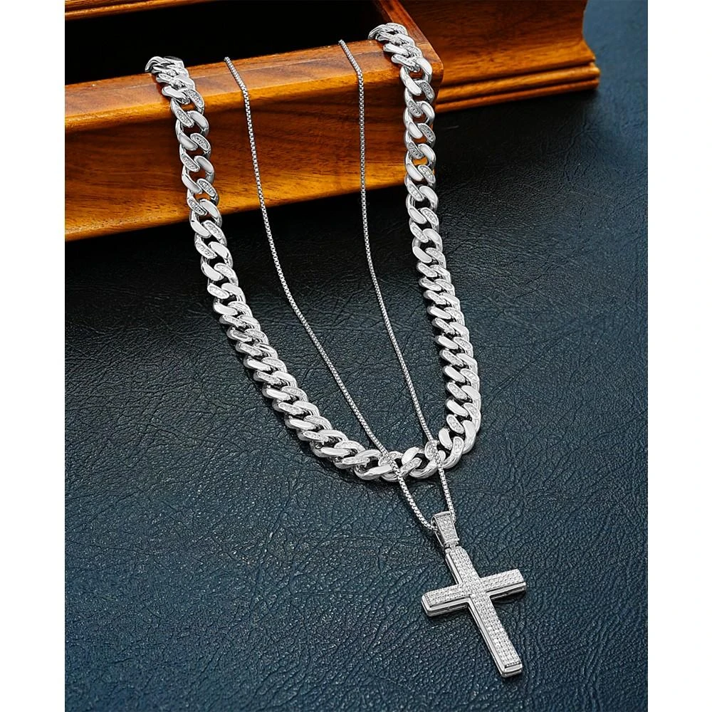 Macy's Men's Diamond Cross 22" Pendant Necklace (1 ct. t.w.) 6