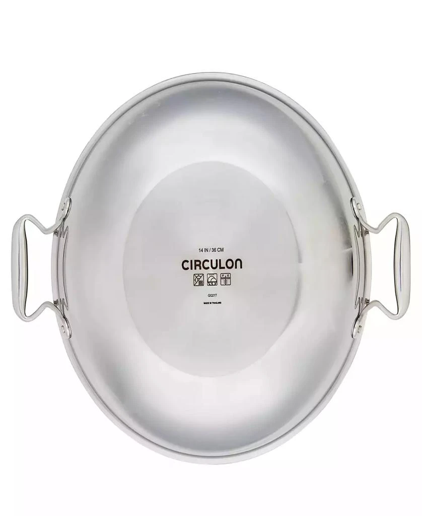 Circulon Clad Stainless Steel 14" Induction Wok with Glass Lid and Hybrid Steelshield and Non-stick Technology 4