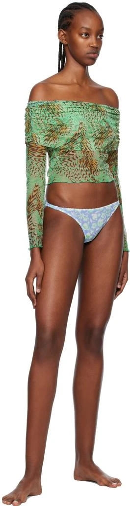 Fruity Booty SSENSE Exclusive Blue Floral Bikini Bottom 4