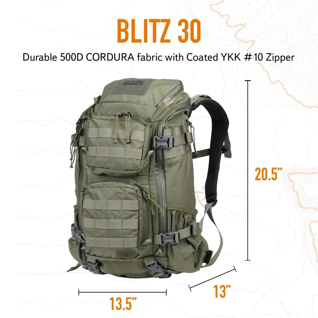 Mystery Ranch Mystery Ranch Blitz 30 Backpack – Tactical Daypack with Waistbelt
Padded Laptop Sleeve – Forest, 30L, L/XL 3