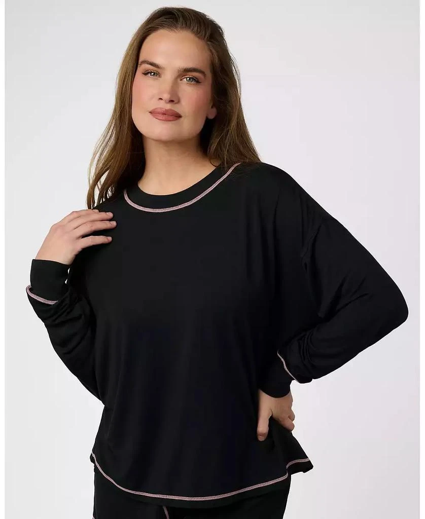 WeWoreWhat Women
s Boxy Long Sleeve Sleep Tee