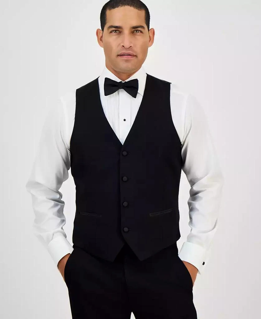 Alfani Men
s Classic-Fit Stretch Black Tuxedo Vest, Created for Macy
s 3