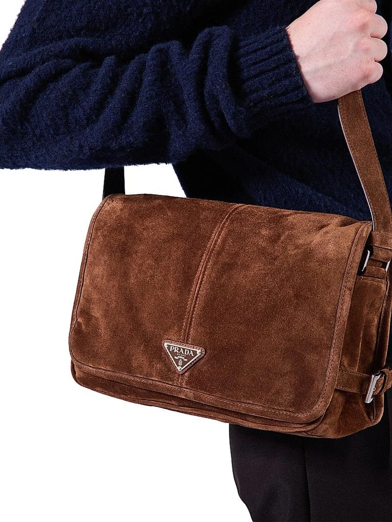 Prada Suede Shoulder Bag 8