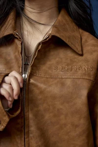 BDG BDG Sean Faux Leather Harrington Jacket 5