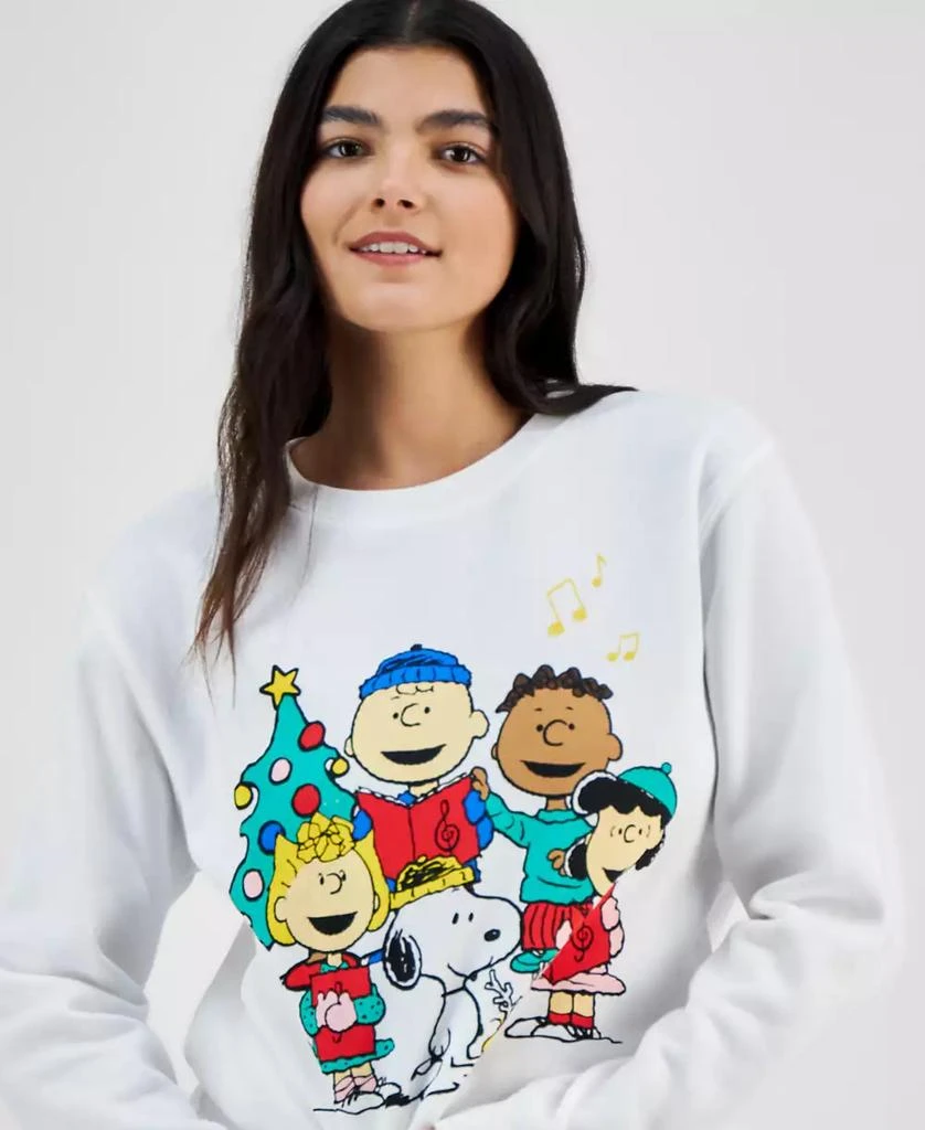 Love Tribe Juniors' Peanuts Holiday Graphic Crewneck Sweatshirt 3