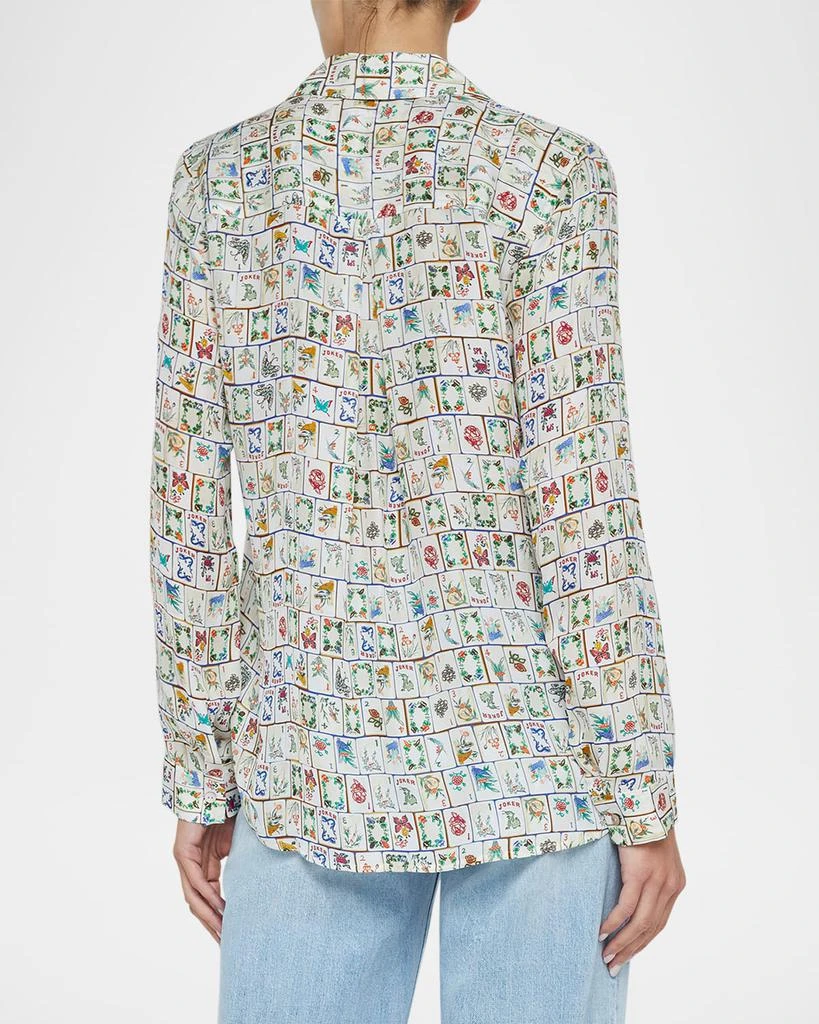 L
Agence Nina Mahjong Button-Front Silk Blouse 3