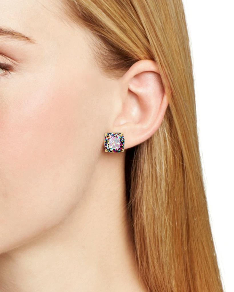 Kate Spade Small Square Glitter Stud Earrings 3