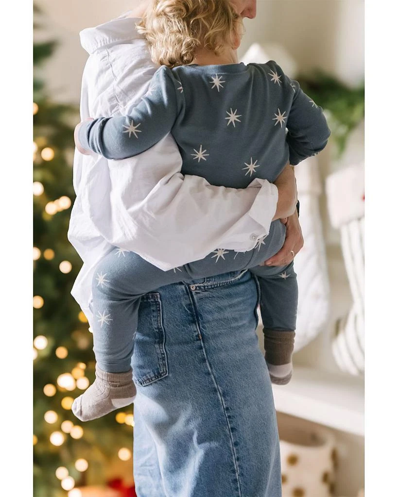 Pehr Unisex Starry Midnight Ribbed Pajama Set - Baby, Toddler 3