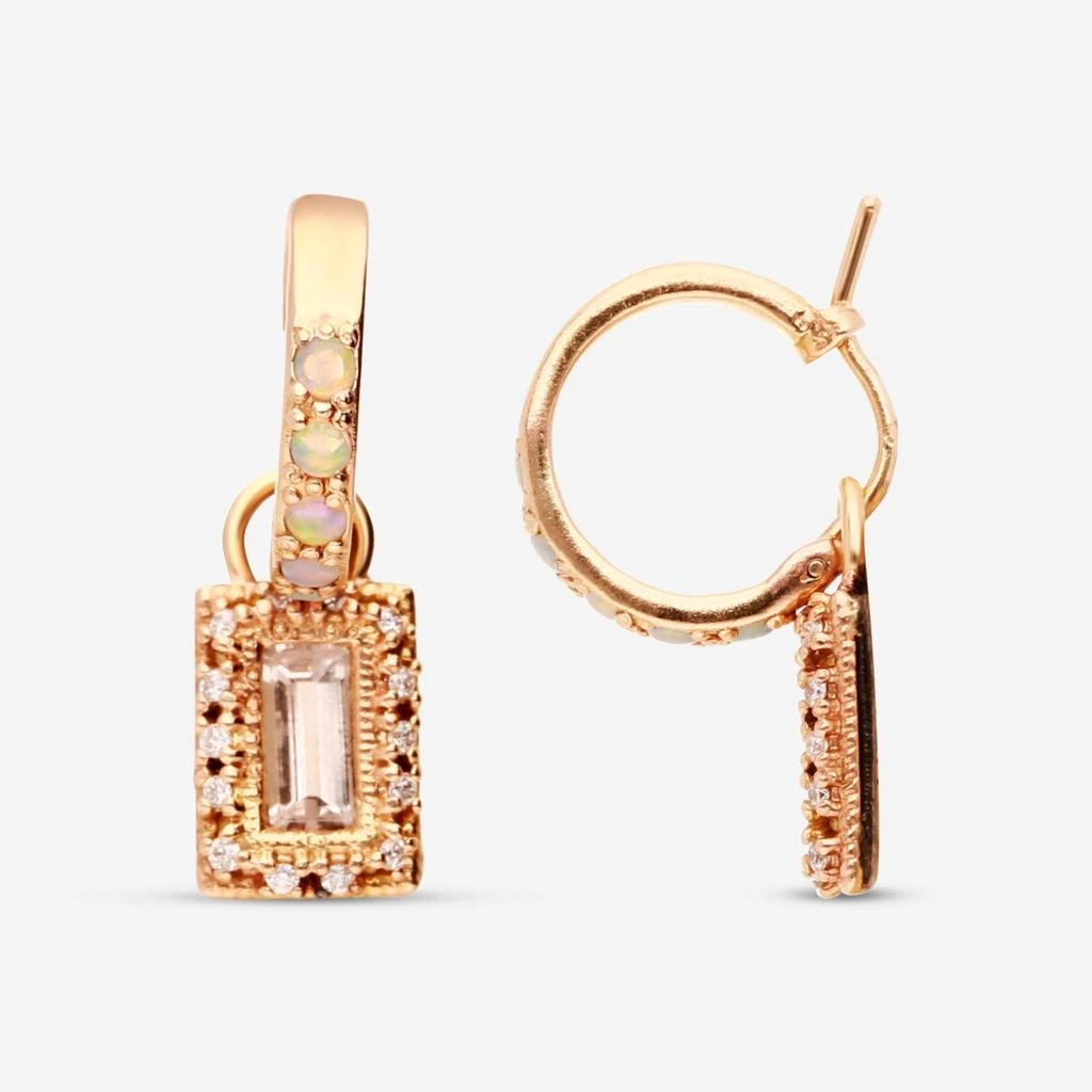 Armenta Armenta 14K Rose Gold & Grey Sterling Silver Huggie Earrings 20503 3