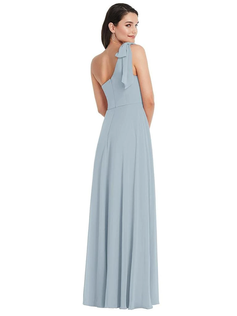 After Six Draped One-Shoulder Maxi Dress with Scarf Bow 2