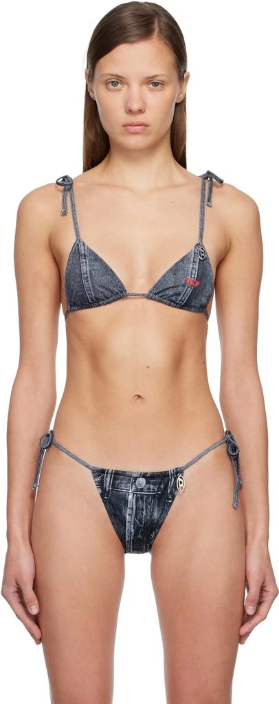 Diesel Gray Tatiana-Dnm Bikini Top
