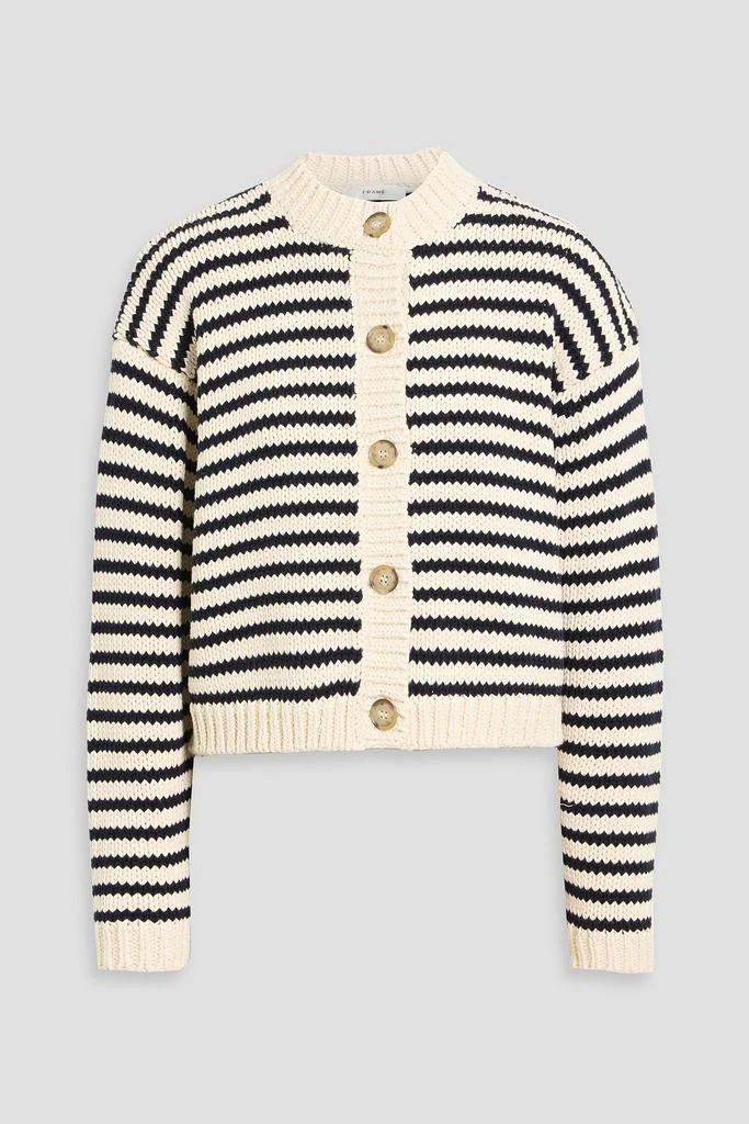 FRAME Striped cotton cardigan 1