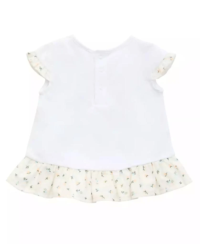 GUESS Baby Girls 3-Piece Short Sleeve T-Shirt, Shorts, and Bucket Hat Set 4