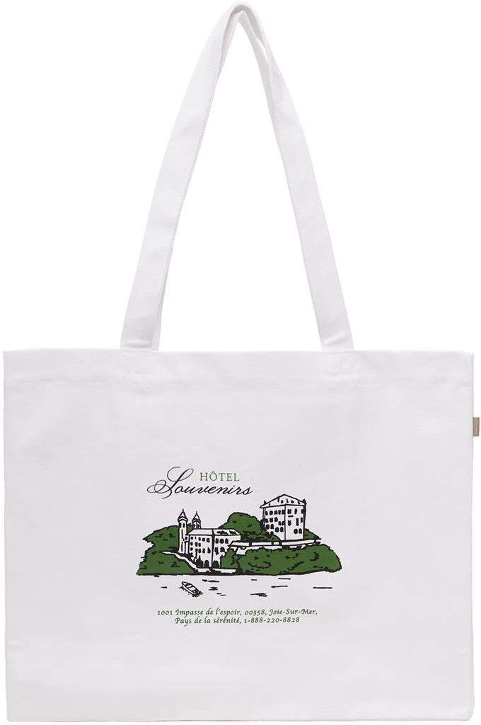 A.P.C. White JJJJound Edition 'Hôtel Souvenirs' Tote 1