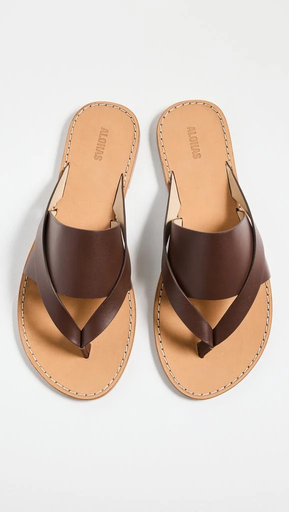 Alohas Eugene Brown Leather Sandals 4