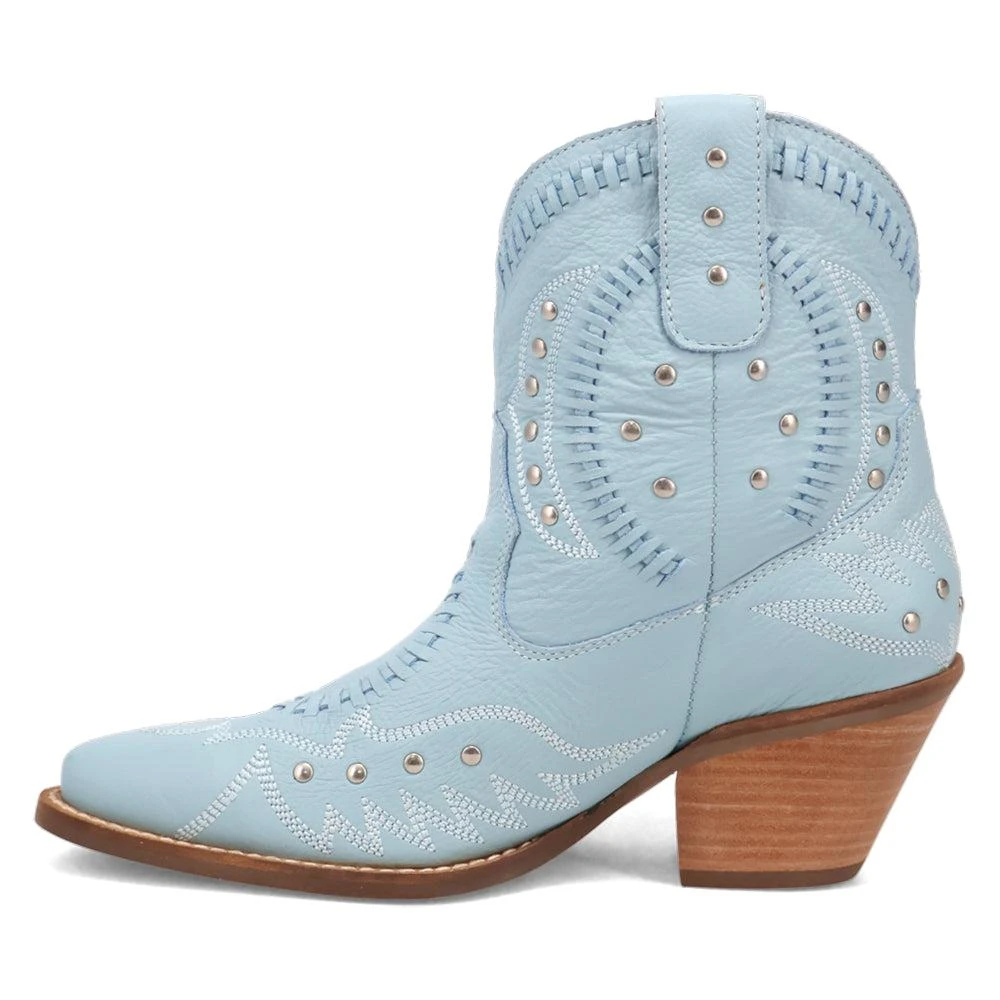 Dingo Precious Embroidered Studded Snip Toe Cowboy Booties 3