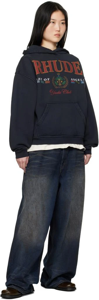 Rhude Navy 'Bay Of Angels Yacht Club' Hoodie 4