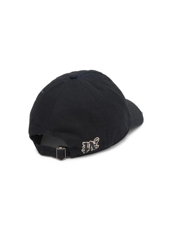 Palm Angels Gothic Logo Denim Baseball Cap 3