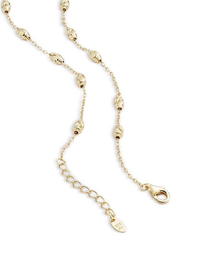 Argento Vivo Bead Station Link Bracelet in 18K Gold Plated Sterling Silver