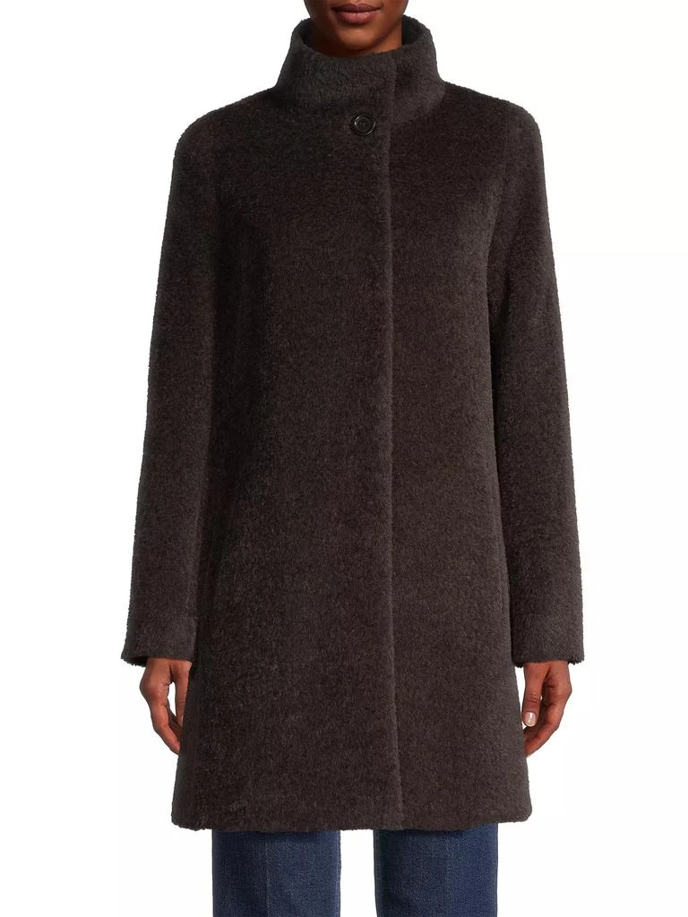 Cinzia Rocca Three-Quarter Length Alpaca Coat 3
