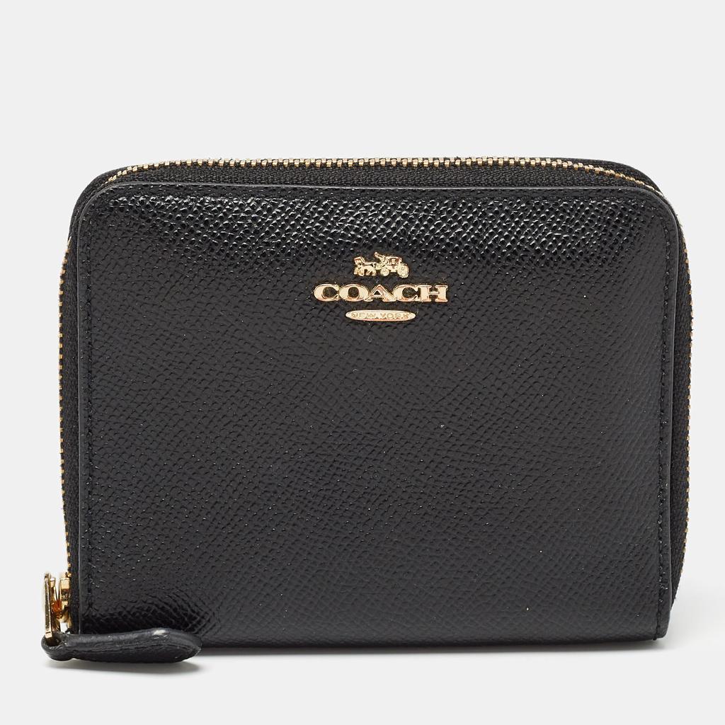 Coach Coach Black Leather Zip Around Purse