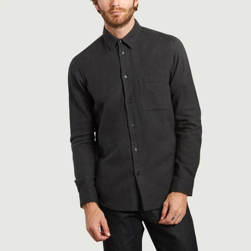 Samsoe - Samsoe Liam NF flannel shirt Darkest spruce mel SAMSOE - SAMSOE 1