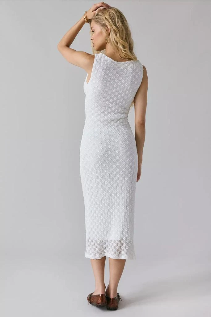 Glamorous Glamorous White Lace Tie-Front Slip Midi Dress 2