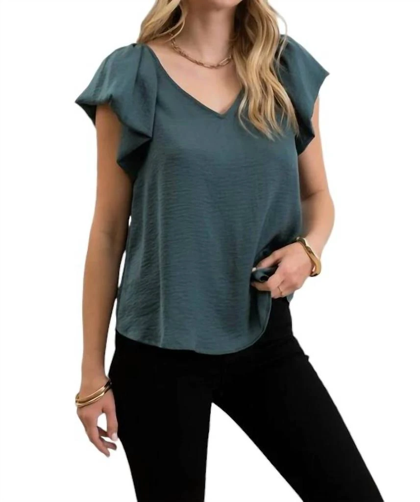 Blu Pepper Abena Flutter Sleeve Blouse 3